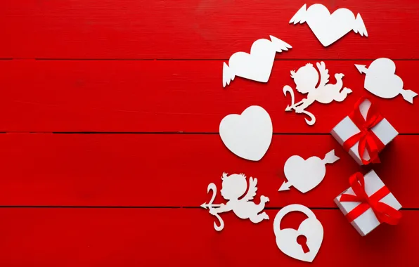 Картинка любовь, сердце, подарки, сердечки, love, heart, wood, romantic