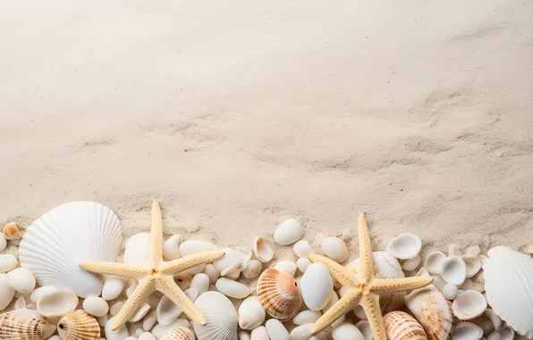 Песок, пляж, фон, ракушки, beach, texture, background, sand