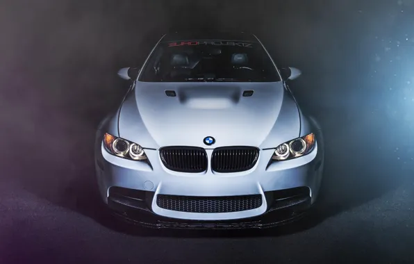 Белый, бмв, BMW, перед, white, front, E92