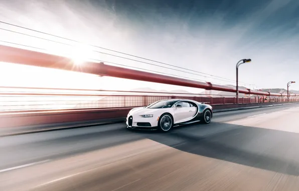 Картинка Bugatti, Black, White, VAG, Chiron