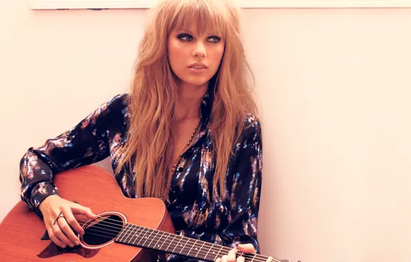 Картинка гитара, красавица, певица, Taylor Swift