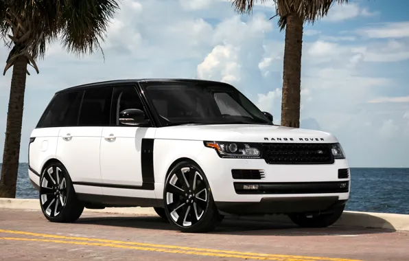 Range Rover, black, with, Supercharged, painted, gloss, two-tone