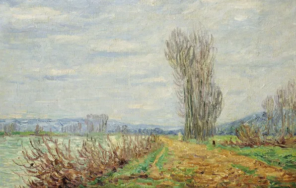 Пейзаж, картина, Francis Picabia, Франсис Пикабиа, Утренний Эффект. Берега Йонны