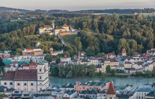 Германия, Бавария, панорама, Пассау