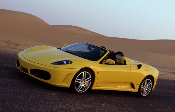 Желтый, Ferrari, феррари, спайдер, Spider
