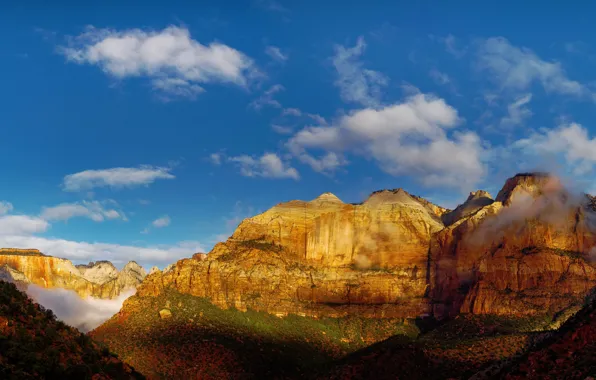 Картинка облака, пейзаж, горы, скалы