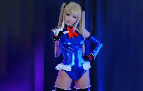 Sexy, cosplay, erotic, blonde, swimsuit, costume, marie rose