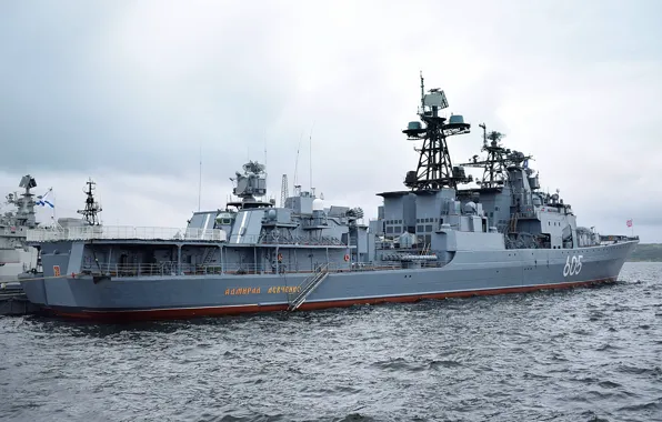 Картинка корабль, большой, вмф, противолодочный, проект 1155, адмирал левченко