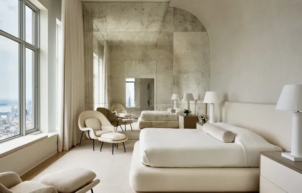 Стиль, комната, интерьер, спальня, зеркальная стена, Creating A Zen Bedroom Design, Incorporating A Calm Space, …