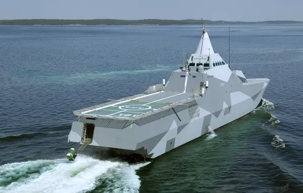 Швеция, корвет, K31, HMS Visby, постановка мин