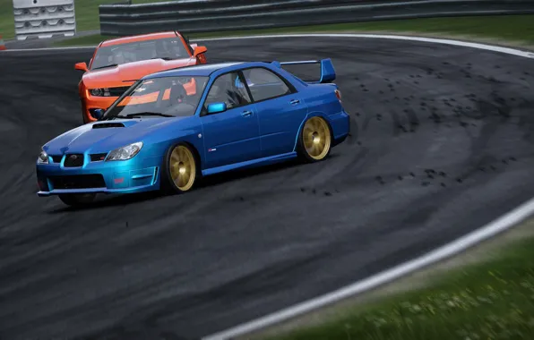 Гонка, трасса, subaru, nfs, wrx, impreza, race, shift 2 unleashed