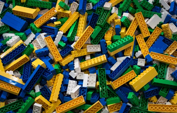 Colors, bricks, toys, many