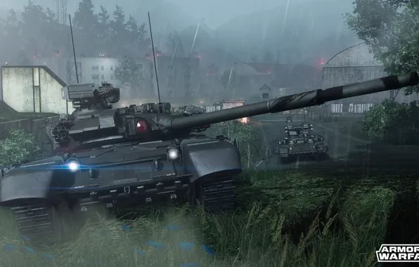 Здания, танк, т-90, БМПТ, armored warfare