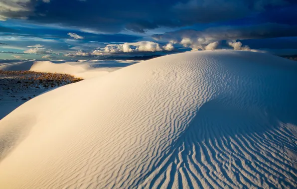 Картинка New Mexico, White Sands National Monument, Blue Dunes