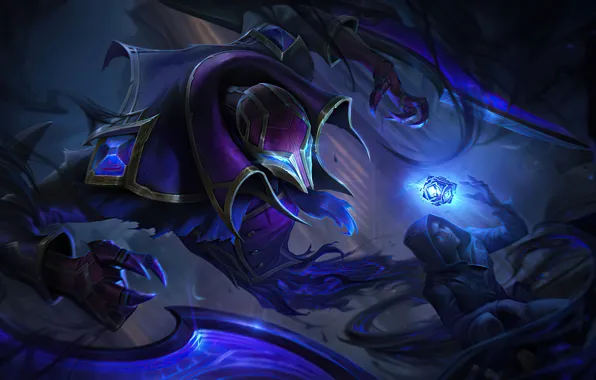 Магия, игра, game, character, двое, персонаж, Nocturne, League of Legends
