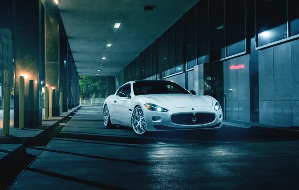 Maserati, Front, Night, Street, Supercar, Gran Turismo