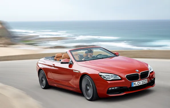 Картинка красный, фото, BMW, кабриолет, автомобиль, 2015