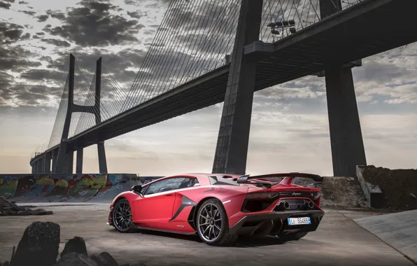 Мост, Lamborghini, суперкар, 2018, Aventador, SVJ, Aventador SVJ