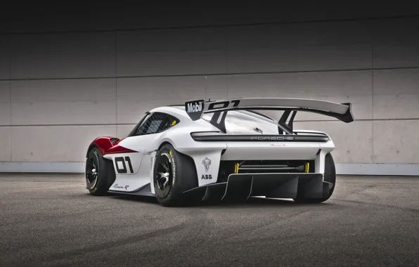 Porsche, motorsports, rear view, Mission R, Porsche Mission R, rear wing