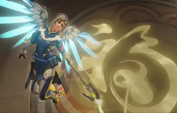 Иероглиф, OVERWATCH, Mercy Combat Medic Ziegler Character Skin