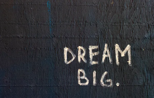Wall, painting, phrase, dreams