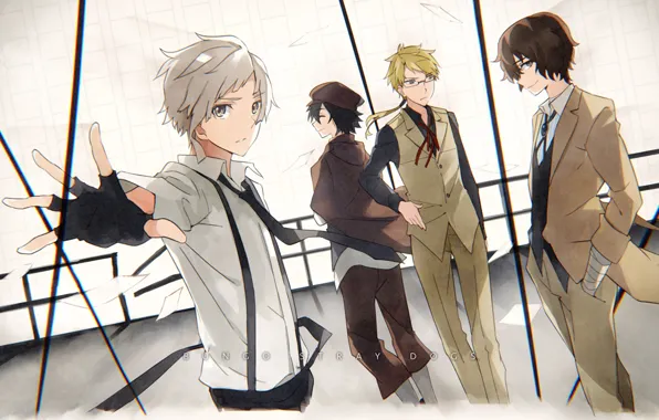 Аниме, арт, парни, Bungou Stray Dogs