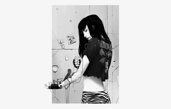 Girl, Illustration, Cyber, Cyberpunk, Showtime, Maciej Kuciara, by Maciej Kuciara, First Aid