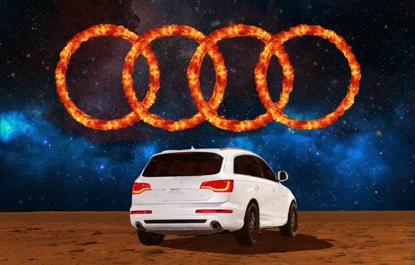 Космос, ауди, audi, space, logo, mars