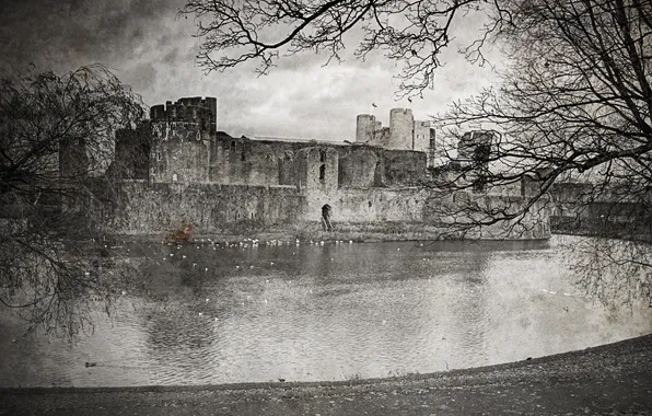 Картинка city, город, фотограф, photography, Lies Thru a Lens, Caerphilly Castle