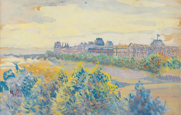 Пейзаж, картина, Максимильен Люс, Maximilien Luce, ЛУВР