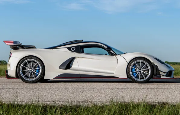 Картинка вид сбоку, голубое небо, Hennessey, Venom, 2023, Hennessey Venom F5 Revolution, F5 Revolution