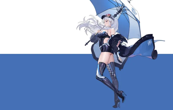 Enterprise, girl, hot, sexy, ass, umbrella, anime, race