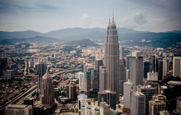 Картинка здания, панорама, Малайзия, Kuala Lumpur, Malaysia, Куала-Лумпур