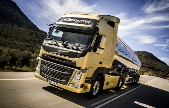 Движение, скорость, трасса, Volvo, тягач, цистерна, FM410