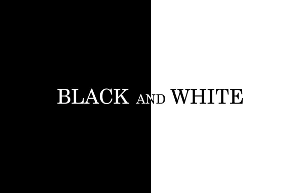 White, black, minimalism, line, text, art, block, color