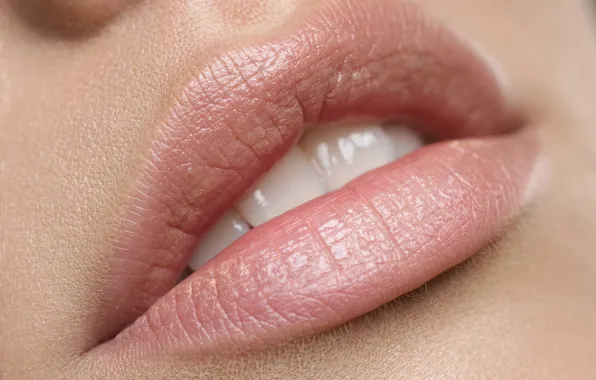 Woman, lips, skin, teeth