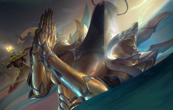 Diablo III, Auriel, молитвенный жест