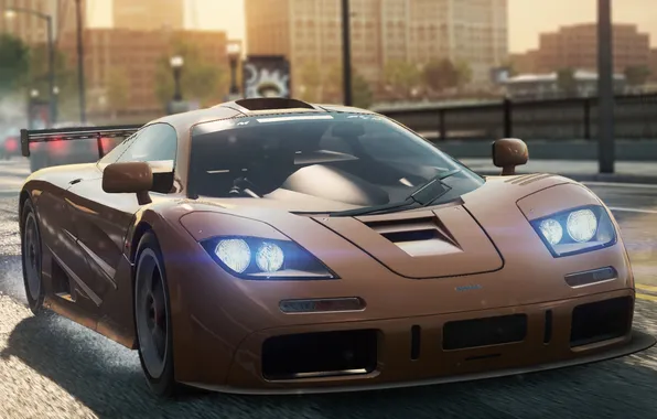 Картинка машина, свет, фары, 2012, McLaren F1, Need for speed, Most wanted
