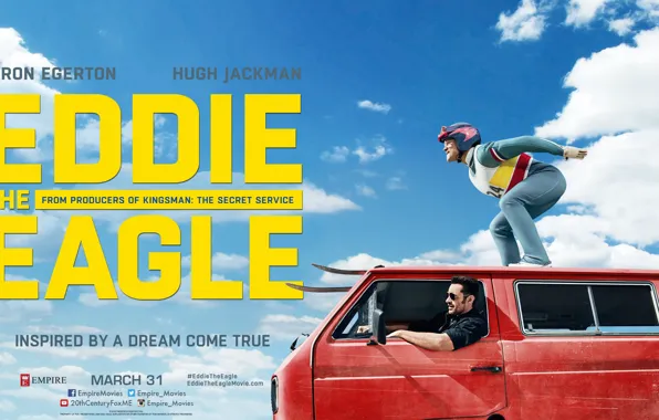 Hugh Jackman, Хью Джекман, Jump, Taron Egerton, Тэрон Эджертон, Эдди Орел, Eddie the Eagle