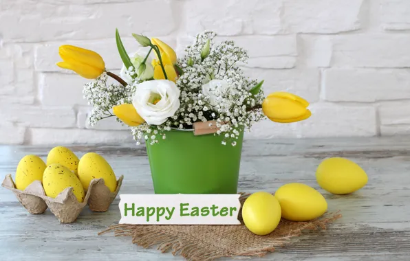 Цветы, праздник, букет, пасха, тюльпаны, tulips, spring, Easter