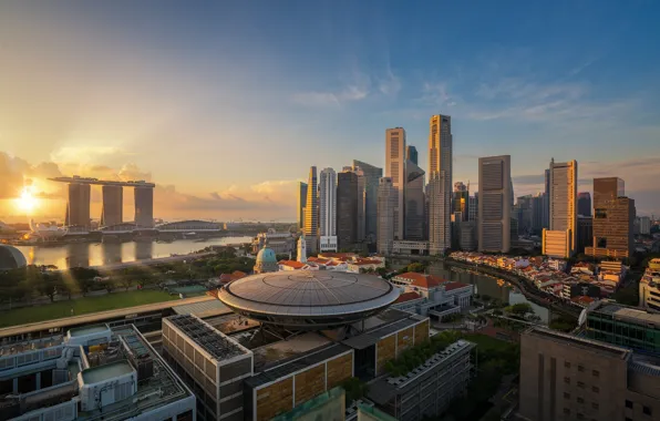 Город, красота, день, Сингапур, Singapore, Singapore city