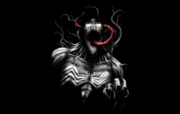 Тьма, пасть, крик, Веном, Venom, симбиот