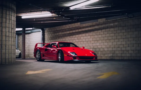Red, F40, Parking
