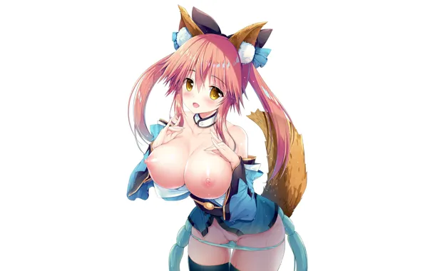 Boobs, breast, anime, tail, tits, chest, busty, oppai