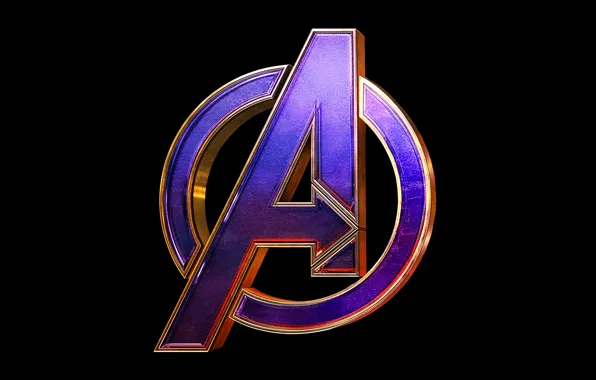 Логотип, черный фон, комикс, MARVEL, Avengers: Endgame, Мстители: Финал