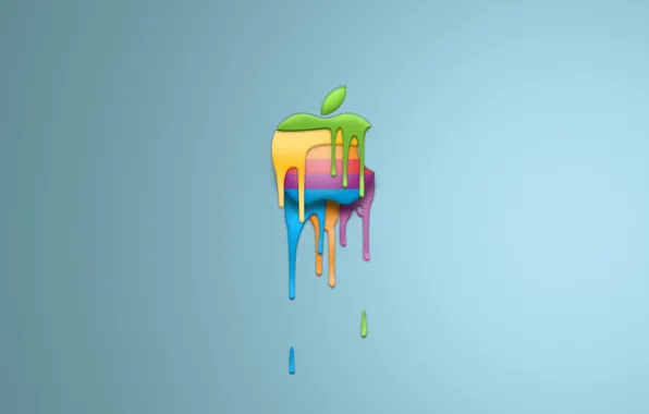 Картинка краска, apple, минимализм, логотип
