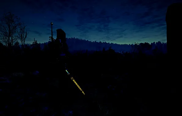 Ночь, Меч, Руны, The witcher 3 wild hunt