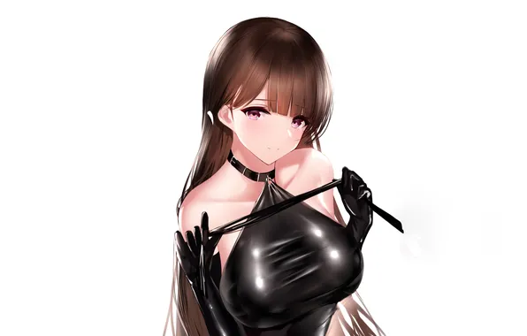 Girl, sexy, cleavage, long hair, dress, boobs, sexy girl, anime