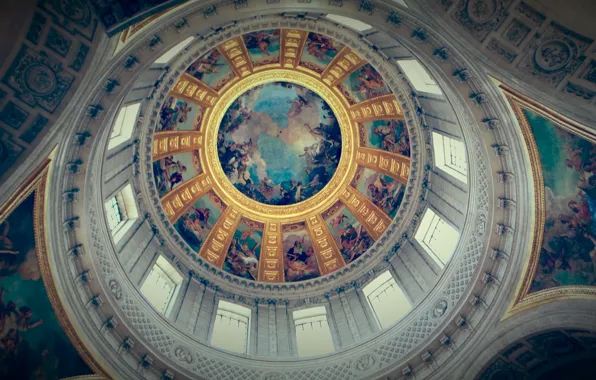 Windows, angels, Christian, paintings, church, ceiling, Christianity