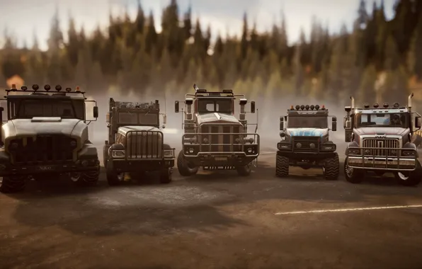 HDR, Wood, Game, Trucks, Trees, Michigan, UHD, Xbox One X